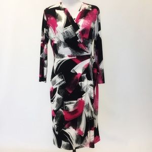 Bright Anne Klein wrap dress